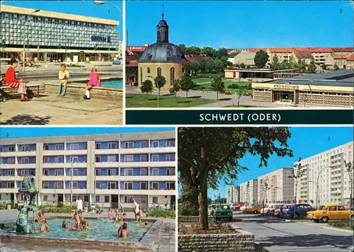Schwedt/Oder 1. Centrum-Warenansicht 2. Teilansicht 3. Wohnkomplex  1979/1980