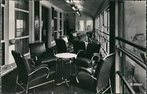 .Frankreich PAQUEBOT FLANDRE Schiff Ship Dampfer Schiffsfoto Innenansicht 1950