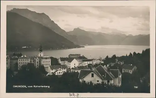 Ansichtskarte Gmunden Stadtpartie 1929