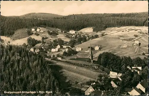 Stützerbach Blick auf Ort mit Thüringer Wald Panorama DDR AK 1957