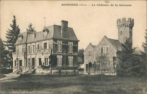 CPA Sissonne Schloß gel Feldpost 1915