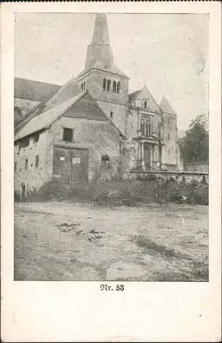 Saint-Erme-Outre-et-Ramecourt Kirche Frankreich Feldpost SB 10. J-R 177 1916