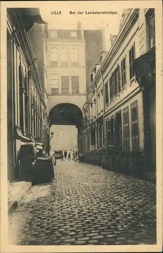 CPA Lille Landsturmkneipe Feldpost Stempel 3. Masch Gew Komp 1917