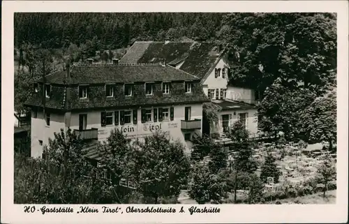 Ansichtskarte Oberschlottwitz-Glashütte HO Gaststätte Klein Tirol 1959