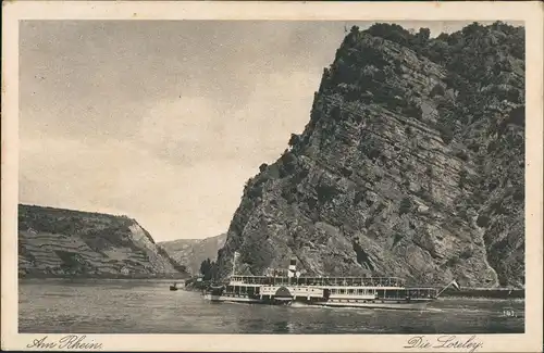 Ansichtskarte St. Goarshausen Rheindampfer Loreley 1932