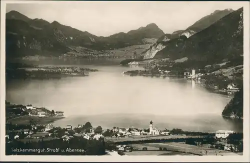 Ansichtskarte Strobl Blick auf die Stadt 1929