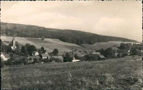 Ansichtskarte Cunnersdorf-Gohrisch (Sächs. Schweiz) Blick auf die Stadt 1953