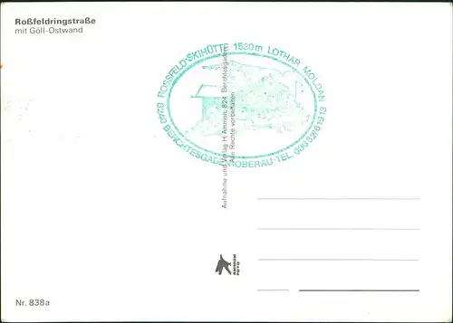 Ansichtskarte .Bayern Roßfeldringstraße mit Göll-Ostwand 1970