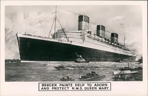 BERGER PAINTS HELP TO ADORN AND PROTECT  QUEEN MARY Schiffe  Dampfer 1939