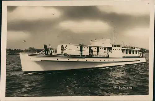 .Niederlande Schiffsfoto Borgers Holland Kleines Fahrgastschiff 1951