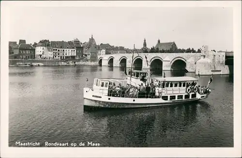 Postkaart Maastricht Mestreech Hafen - Ausflugsboot 1961