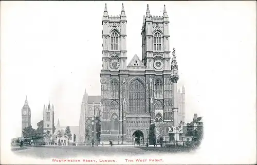 Postcard London Westminster Cathedral im Hintergrund Big Ben 1928