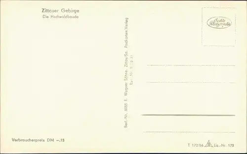 Ansichtskarte Oybin Hochwaldbaude 1956