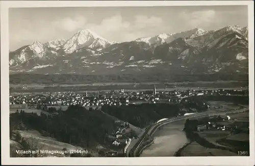 Ansichtskarte Villach Totale 1930