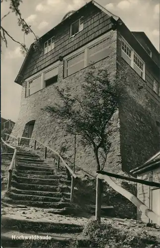 Ansichtskarte Oybin Hochwaldbaude, Treppe 1956