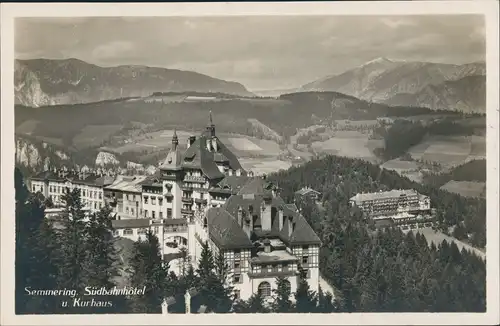 Ansichtskarte Semmering Südbahnhotel 1931