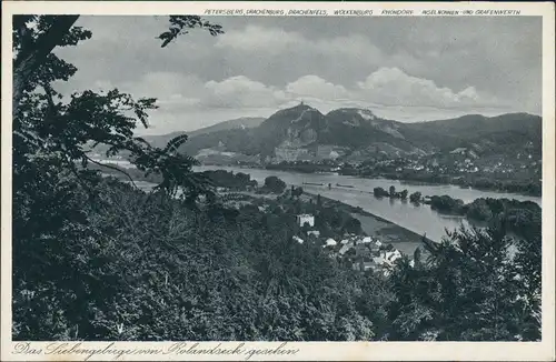 Ansichtskarte Rolandseck-Remagen Siebengebirge vom Rolandseck 1928