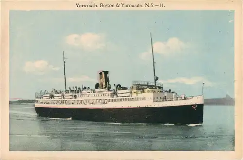Boston & Yarmouth Ship Fahrgastschiff Schiffsfoto Ship-Photo-Card 1950