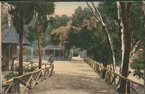 Cartoline Catania Giardino Bellini 1912