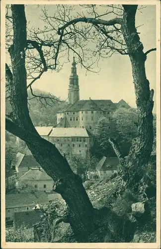 Weesenstein (Müglitz) Blick vom Abendfrieden Schloss Weesenstein 1928