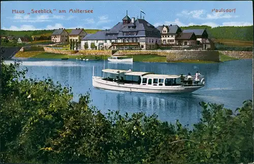 Ansichtskarte Dippoldiswalde Malter Talsperre Paulsdorf - Schiffe 1914