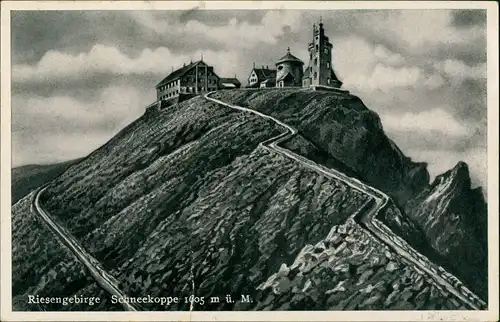 Krummhübel Karpacz Schneekoppe/Sněžka/Śnieżka - Künstlerkarte 1934
