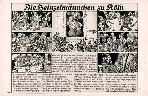 Ansichtskarte Köln Die Heinzelmännchen Kunst Mehrbild-AK 1930