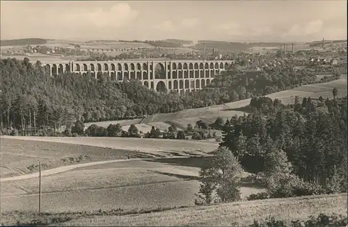 Ansichtskarte Mylau Göltzschtalbrücke Vogtland Panorama Brücke DDR AK 1960