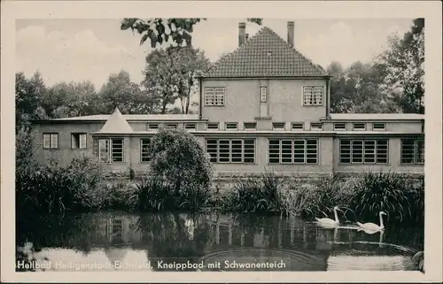 Heilbad Heiligenstadt Heilbad Eichsfeld DDR Kneippbad mit Schwanenteich 1954