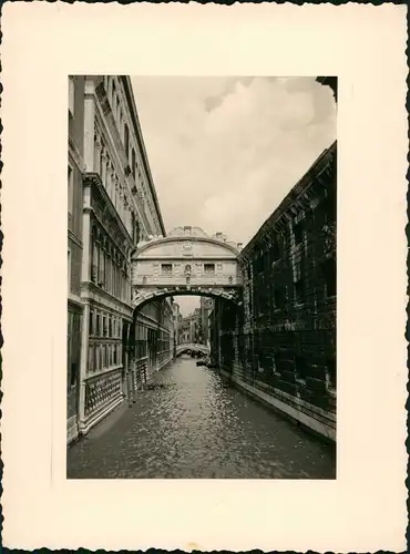 Venedig Venezia Partie an der Seufzerbrücke Brücke Bridge 1938 Privatfoto