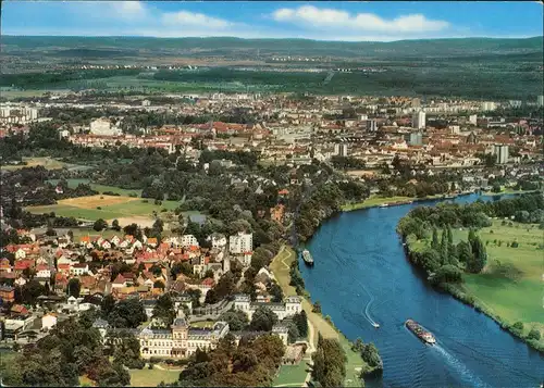 Ansichtskarte Hanau Luftbild Gesamtansicht der Stadt vom Flugzeug aus 1973