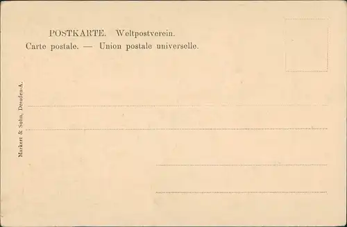 Innere Altstadt-Dresden Krause-Wichmann Künstlerkarte mit Georgentor Partie 1900