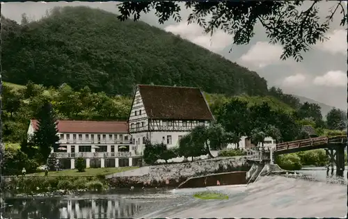 Thiergarten-Beuron Umland-AK mit Gasthaus Pension NEUMUHLE Donautal 1967