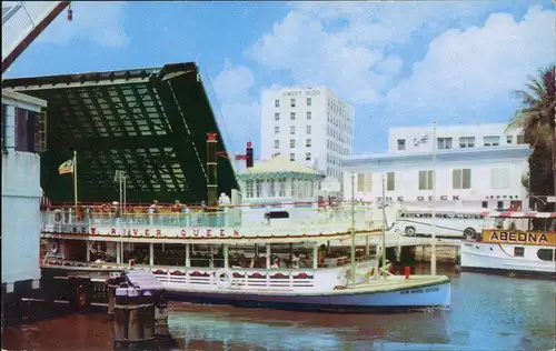 Lauderdale Schiff Ship RIVER QUEEN, Bascule Type Bridge, Brücke 1970