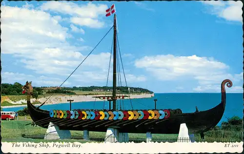 Dover The Viking Ship, Pegwell Bay, VW Bulli, Wikinger-Schiff 1960