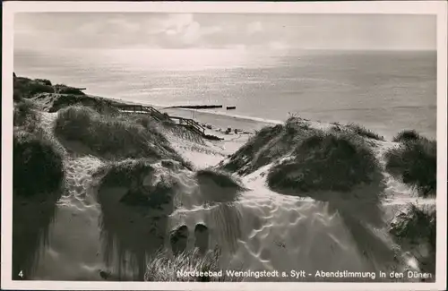 Wenningstedt-Braderup Nordsee Strand Abendstimmung in den Dünen 1949