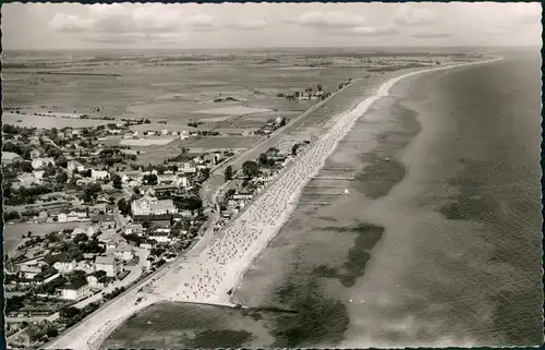 Dahme (Holstein) Luftbild Überflugkarte Stadt, Strand - Luftaufnahme 1961