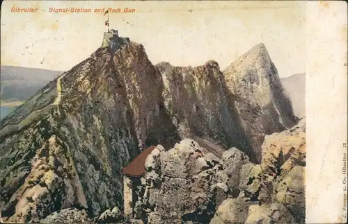 Gibraltar Signal-Station and Rock Gun, Signalstation, Felsen 1909