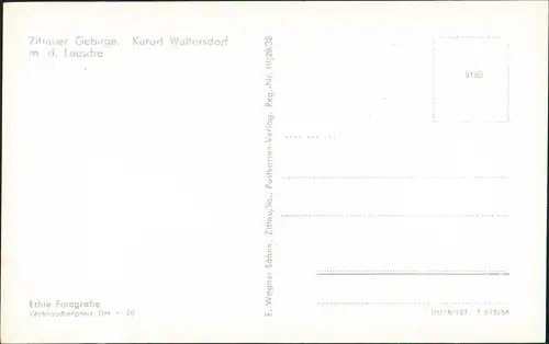 Ansichtskarte Waltersdorf-Großschönau (Sachsen) Stadtblick 1956