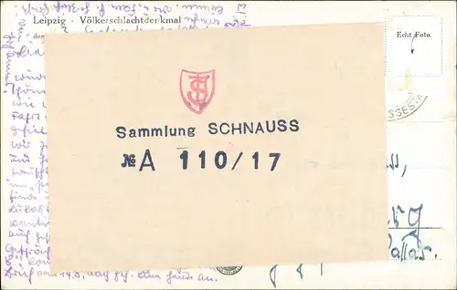 Ansichtskarte Leipzig Völkerschlachtdenkmal Luftbild 1956