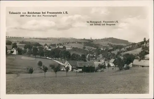 Ansichtskarte Frauenstein (Erzgebirge) Stadtpartie Reichenau 1932