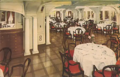 LINEA A SUD-AMÉRICA CABO DE BUENA ESPERANZA Schiff Innenansicht 1950