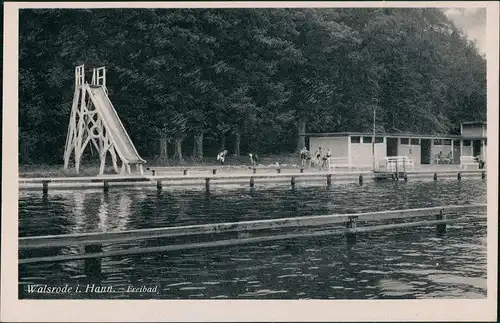 Ansichtskarte Walsrode Freibad Wasserrutsche 1940