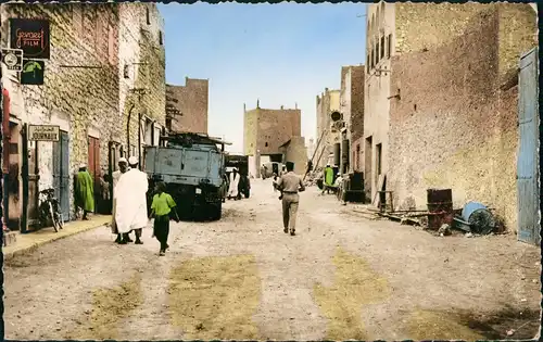 Postcard El Guerrara القرارة‎ Avenue des Ecoles 1963