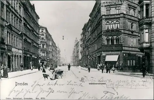 Ansichtskarte Dresden Wettinerstraße REPRO 1906 REPRO