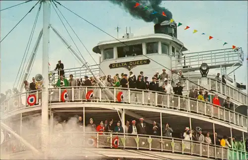Postcard Cincinnati (Ohio) Steamer Dampfer Delta Queen 1982