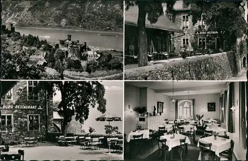 Ansichtskarte Trechtingshausen Burg Reichenstein - Restaurant 1954