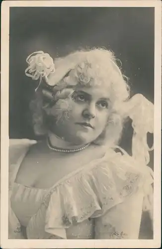 Ansichtskarte  korpulente Schauspielerin Rüschen Fotokunst 1927