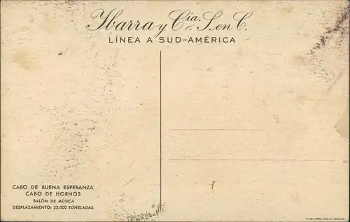 Ansichtskarte  Südamerika-Linie Dampfer - Salon 1928