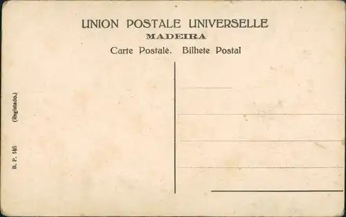 Postcard Funchal Caminho do Monte Madeira Straße 1913